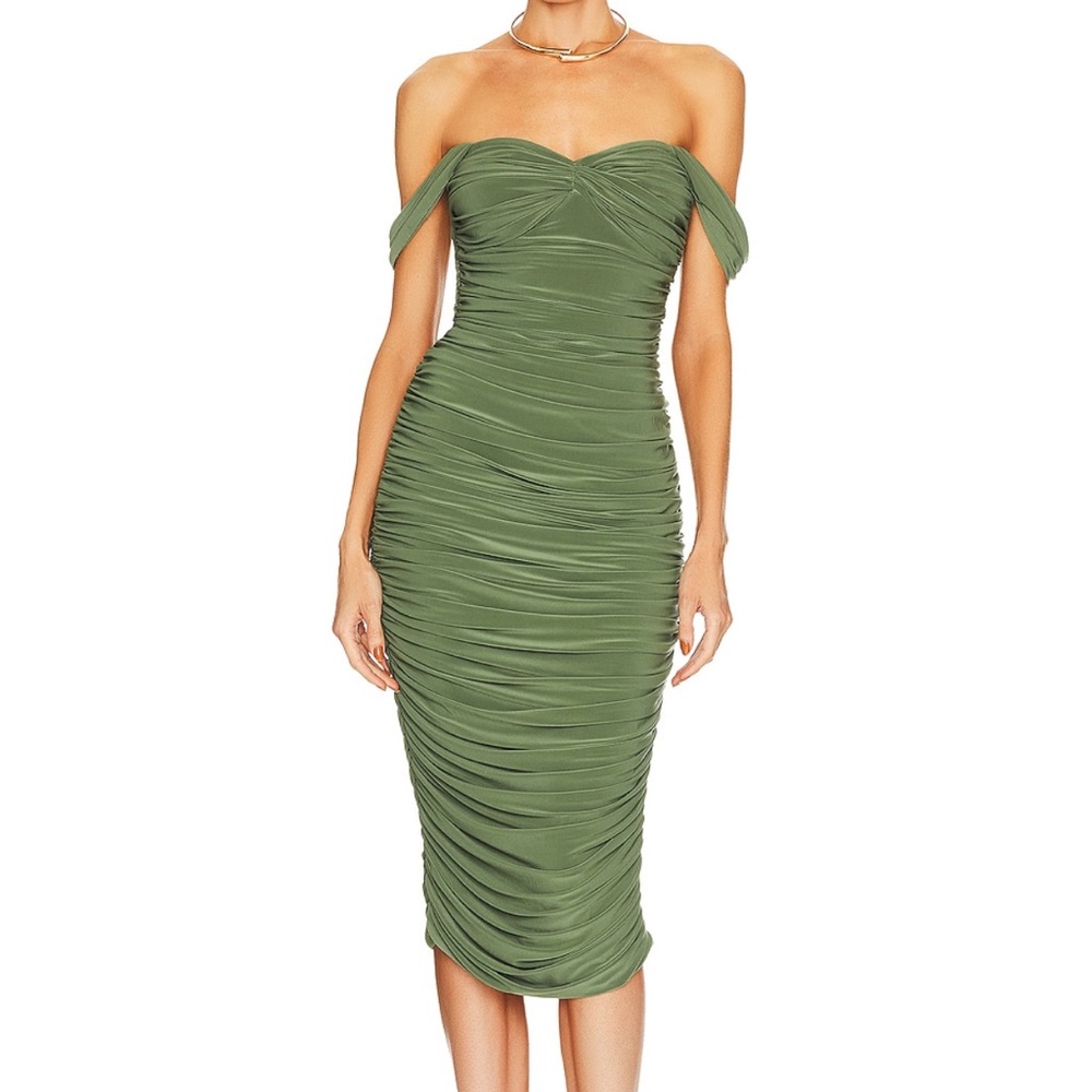 Walter Midi Dress in Celadon 💚👗⚡️
